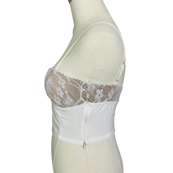 Tiger Mist White Lace Bust Crop Top Bustier S 2551 - Picture 5 of 9
